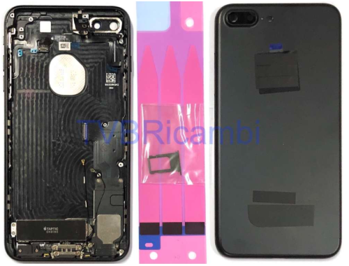 IPhone 7Plus Cover Posteriore Completo Con Ricambi Nero Opaco