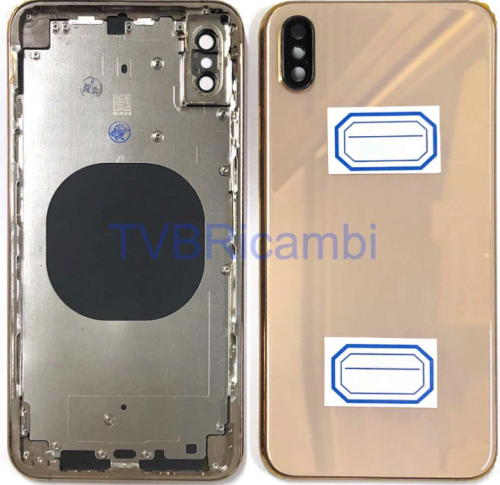 IPhone XS Max Cover Posteriore Completo Senza Ricambi Oro