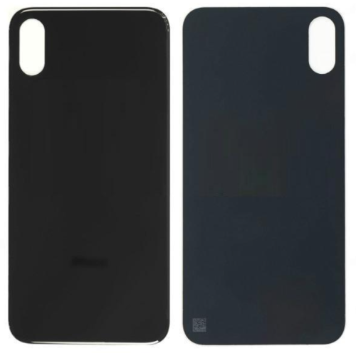 IPhone X Cover Posteriore Di Vetro (Buco Grande) Nero