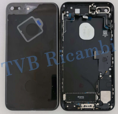 IPhone 7Plus Cover Posteriore Completo Senza Ricambi Nero Opaco