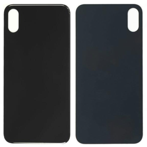 IPhone XS Max Cover Posteriore Di Vetro (Buco Grande) Nero