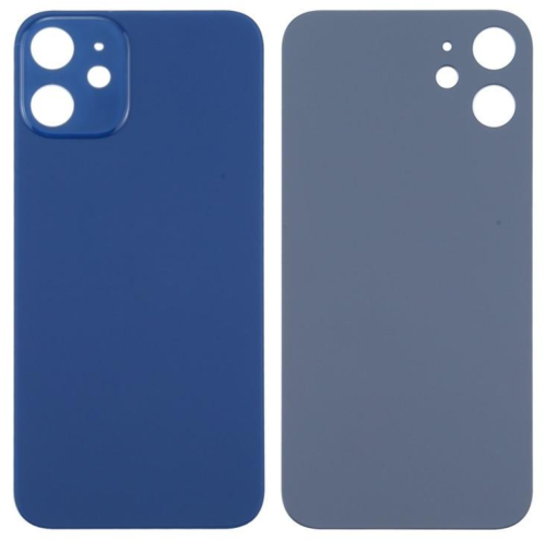 IPhone 12 Cover Posteriore Di Vetro (Buco Grande) Blu