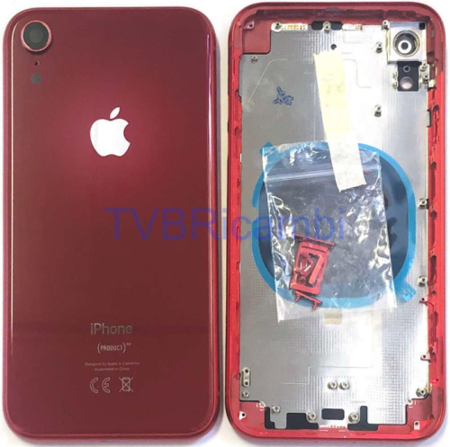 IPhone XR Cover Posteriore Completo Senza Ricambi Rosso