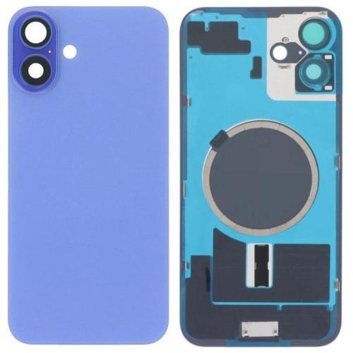 IPhone 16Plus Cover Posteriore Di Vetro + Supporto Fotocamera E Magnete Per NFC Blu