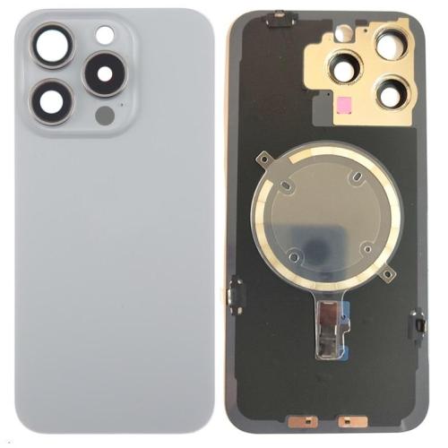 IPhone 15Pro Max 后盖带支架磁铁镜片 银灰/原色