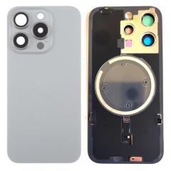 IPhone 15Pro 后盖带支架磁铁镜片 银灰/原色