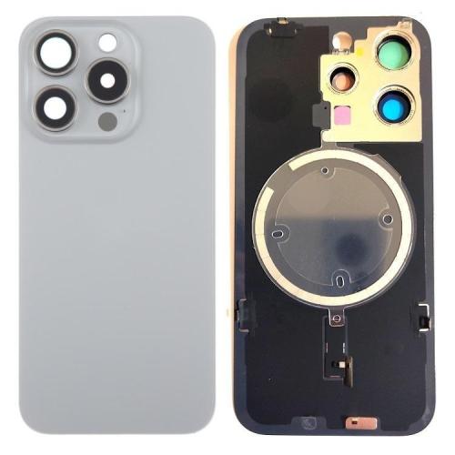 IPhone 15Pro 后盖带支架磁铁镜片 银灰/原色