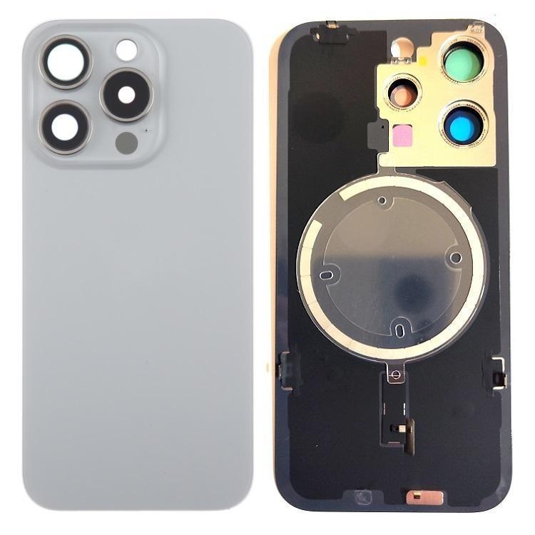 IPhone 15Pro 后盖带支架磁铁镜片 银灰/原色