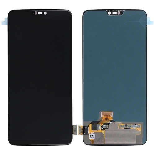 One Plus 6 Display ORIGINALE Cambiato Vetro Nero A6000 A6003