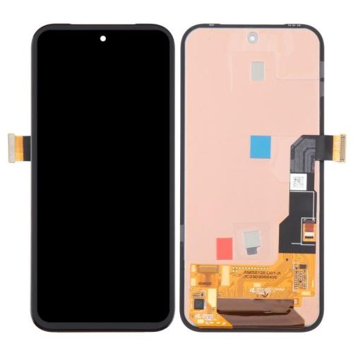 Google Pixel 8A GKV4X G6GPR G8HHN G576D Display ORIGINALE Cambiato Vetro Senza Frame Nero