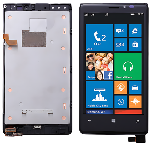 Nokia Lumia N920 Display ORIGINALE + Frame Nero