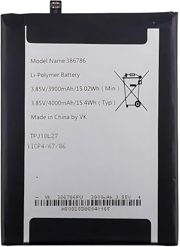 Batteria 386786 Wiko Y80 View 3 View 3Pro View Max (Y81Nero)