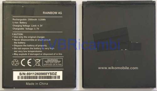 Batteria 9669 5222 Wiko Freddy Rainbow Rainbow Lite 4G Rainbow Jam 3G Barry Bloom