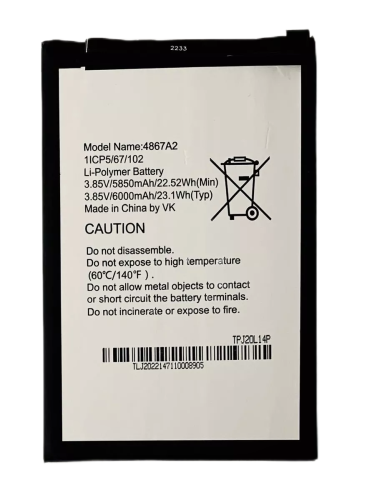 Wiko Power U20 Power U30 Batteria 4867A2