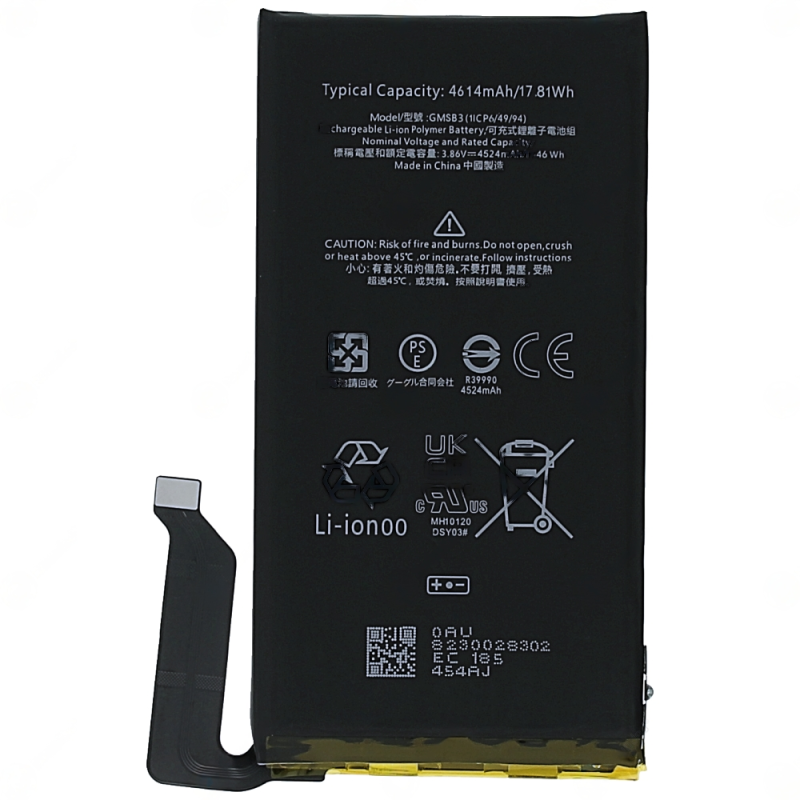 高容量电池 4410mAh GLU7G Google Pixel 6A GX7AS GB62Z G1AZG GB17L (DEJI 工厂生产，没Logo)