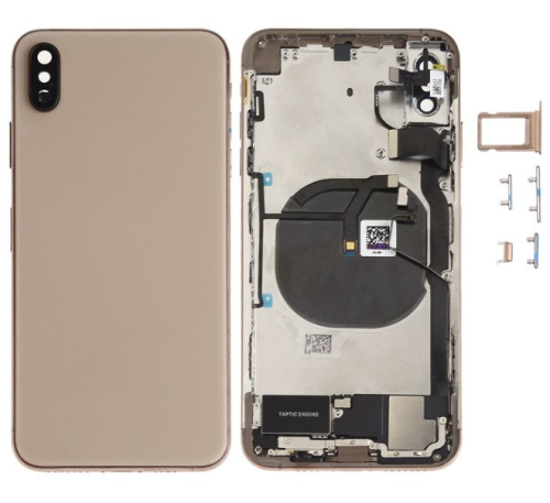 IPhone XS Max Cover Posteriore Completo + Ricambi Oro