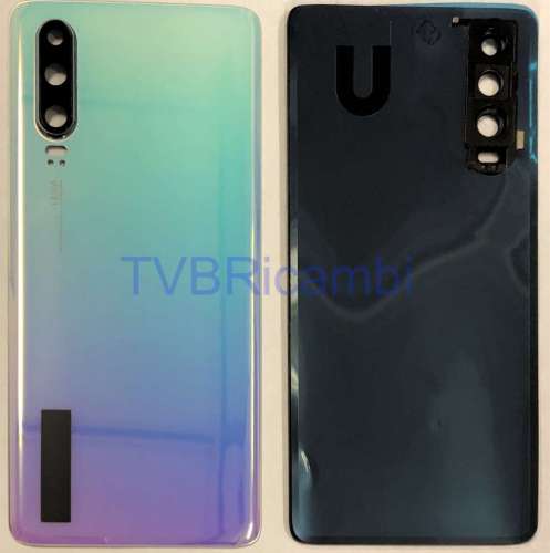Huawei P30 Cover Posteriore ORIGINALE + Supporto Fotocamera Blu Viola (Sky Blu) ELE-L29 ELE-L09 ELE-L04