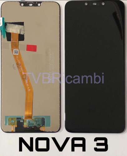 Huawei Nova 3 Display ORIGINALE Senza Frame Nero PAR-AL00 PAR-LX1M PAR-LX1 PAR-LX9 PAR-TL20 PAR-TL00