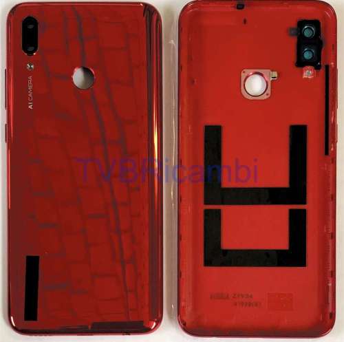 Huawei P Smart 2019 Enjoy 9S Cover Posteriore + Supporto Fotocamera Rosso POT-AL00a POT-LX1T