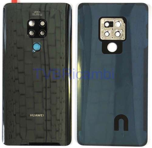 Huawei Mate 20 2.4 Cover Posteriore ORIGINALE + Supporto Fotocamera con Tasto Home Nero HMA-L09 HMA-L29