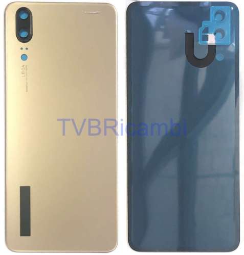 Huawei P20 Cover Posteriore + Supporto Fotocamera Oro EML-AL00 EML-TL00 EML-L29 EML-L09