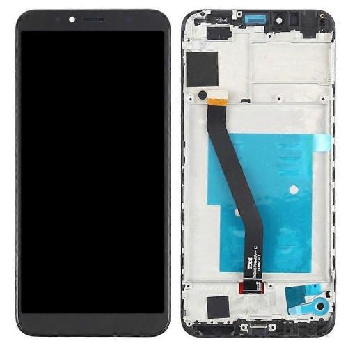 Huawei Y6 2018 Display ORIGINALE + Frame Service Pack Nero