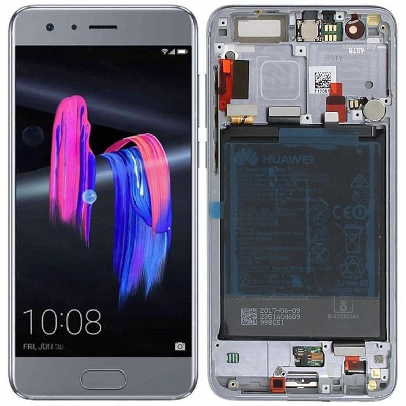 Huawei Honor 9 Display ORIGINALE + Frame E Batteria Service Pack Grigio STF-AL10 STF-TL10 STF-L09 STF-AL00
