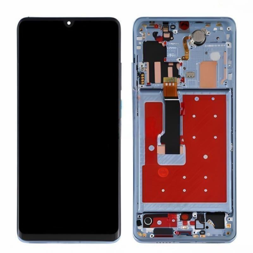Huawei P30 Display ORIGINALE + Cornice Azzurro ELE-L29 ELE-L09 ELE-L04