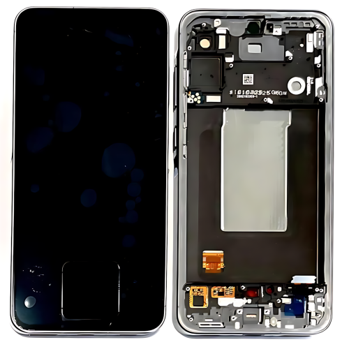 Samsung A566B A56 5G Display ORIGINALE + Cornice Service Pack Nero/Graphite