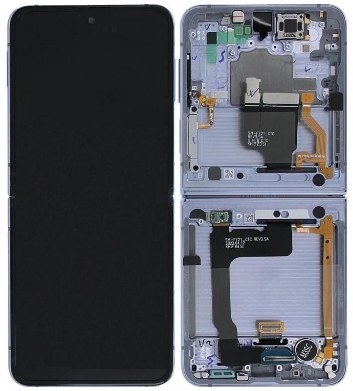 Samsung Z Flip 4 5G F721B 售后原装总成带框 银白