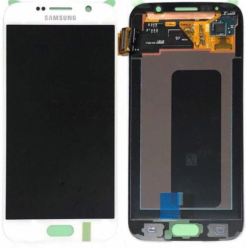 Samsung S6 G920F Display Originale Senza Frame Service Pack Bianco