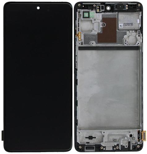 Samsung M62 5G M625F F62 5G F625F E62 5G E625F Display OLED Con Frame Nero