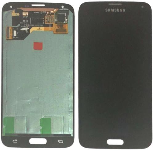 Samsung S5 G900F Display ORIGINALE Cambiato Vetro Nero