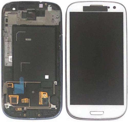 Samsung S3 i9300 Display ORIGINALE + Frame Bianco