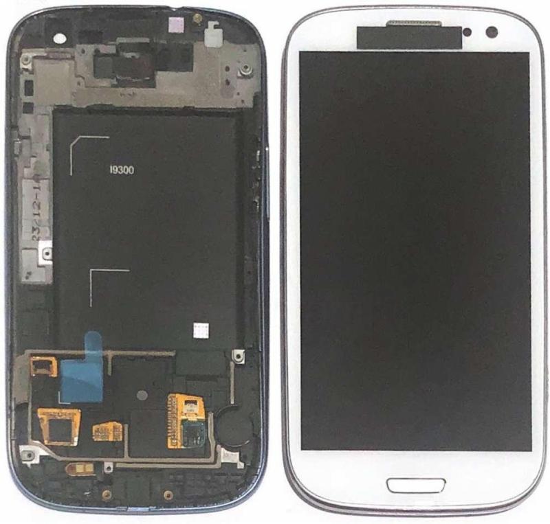 Samsung S3 i9300 Display ORIGINALE + Frame Bianco