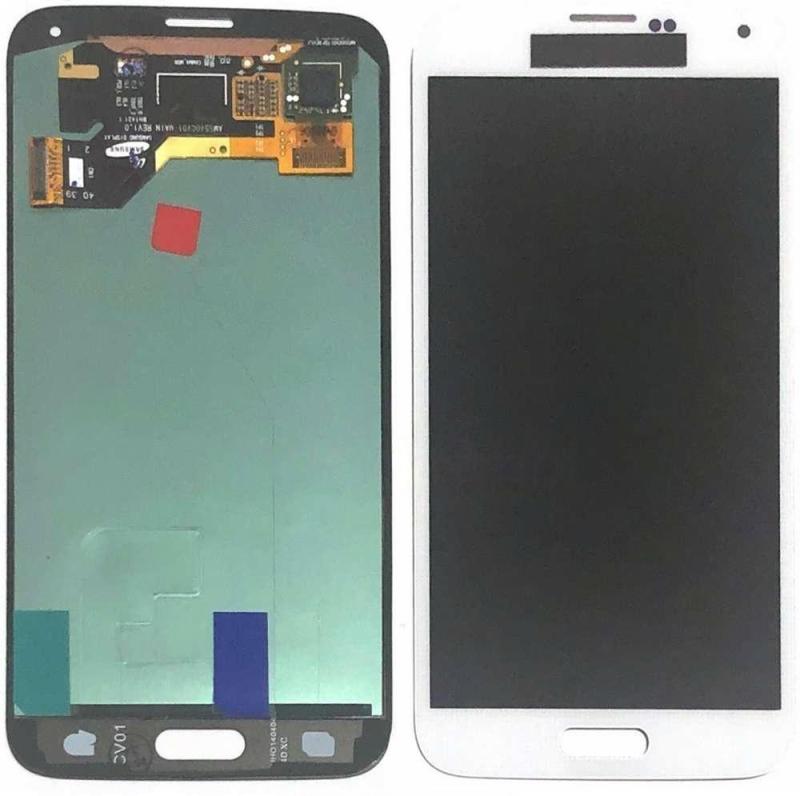 Samsung S5 G900F Display ORIGINALE Cambiato Vetro Bianco
