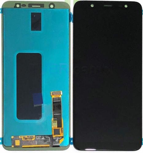 Samsung J8 2018 J810F Display ORIGINALE Cambiato Vetro Nero