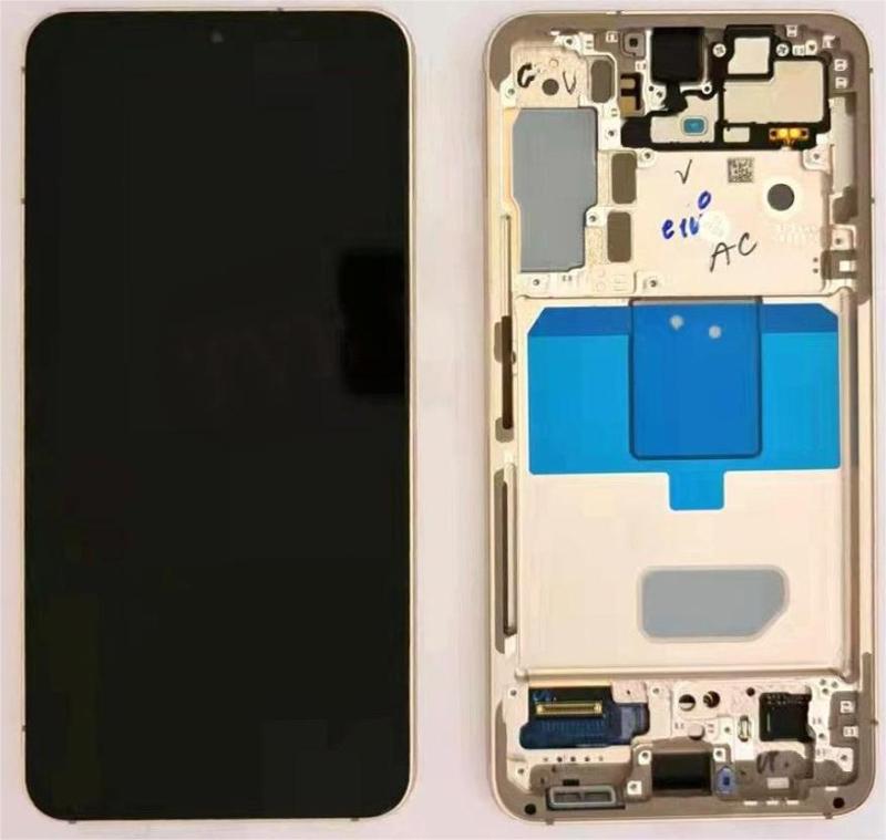 Samsung S22 S901B 售后原装总成带框 粉红 (不带开机音量外键按键)