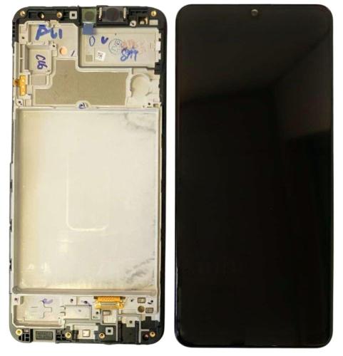 Samsung M325F M32 2021 Display Originale Con Frame Service Pack Nero