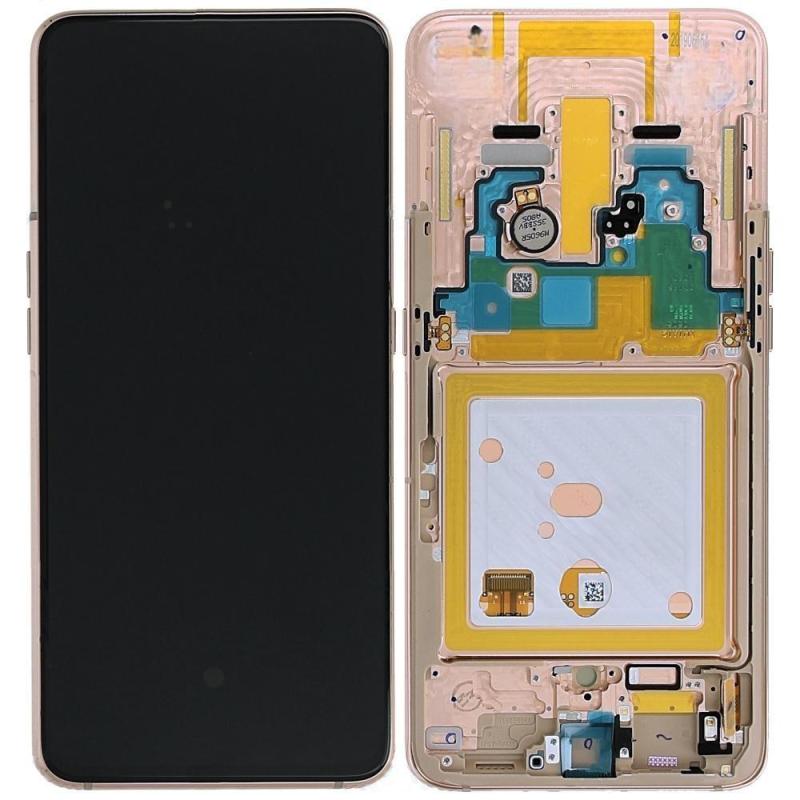 Samsung A805F A80 2019 Display Originale Con Frame Service Pack Oro
