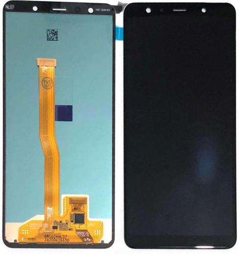Samsung A7 2018 A750F Display Originale Cambiato Vetro Senza Frame Nero
