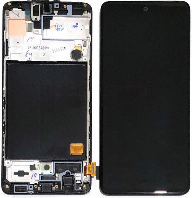 Samsung A515F A51 2020 Display Originale + Frame Service Pack Nero