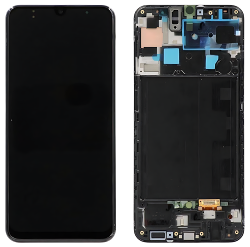 Samsung A507F A50S 2019 Display Originale Con Frame Service Pack Nero