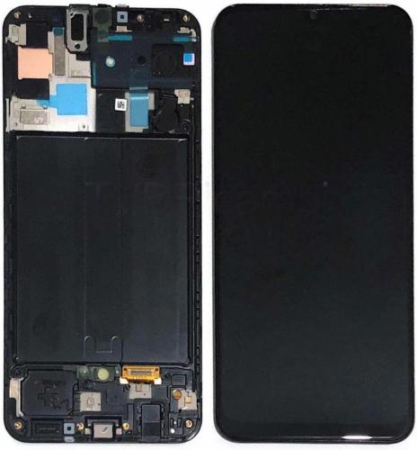 Samsung A505F A50 2019 Display Originale + Frame Service Pack Nero