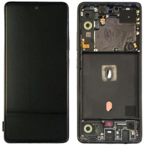 Samsung A516B A51 5G 2020 Display Originale Con Frame Service Pack Nero