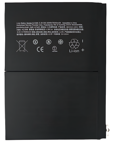 Batteria De Grande Capacita 7606mAh A2288 2742 A2316 IPad Air 4 2020 10.9 A2316 A2324 A2325 A2072 IPad Air 5 2022 10.9 A2588 A2589 A2591 IPad 10 10.9 2022 A2757 A2777 A2696 A3162 IPad Air 11 2024 A2902 A2903 A2904 iPad Pro 5 2024 A2837 A2836 (Prodotto Nello Stabilimento Di Deji, Senza Logo)