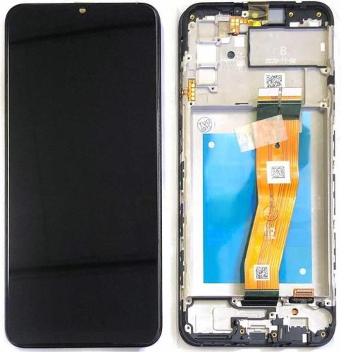 Samsung A025F A02S 2020 Display Originale Con Frame Service Pack Nero