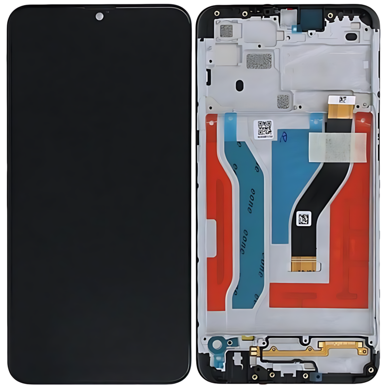 Samsung A107F A10S 2019 Display Originale Con Frame Service Pack Nero