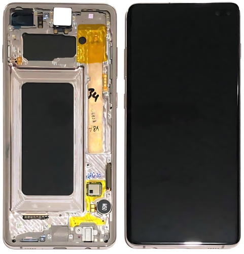 Samsung S10Plus G975F Display Originale + Frame Service Pack Rosa Argento