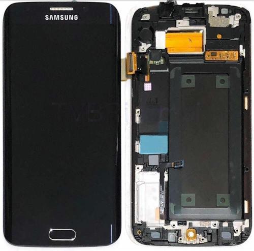 Samsung S6 Edge G925F Display Originale + Frame Service Pack Blu Nero